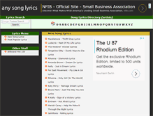 Tablet Screenshot of anysonglyrics.com